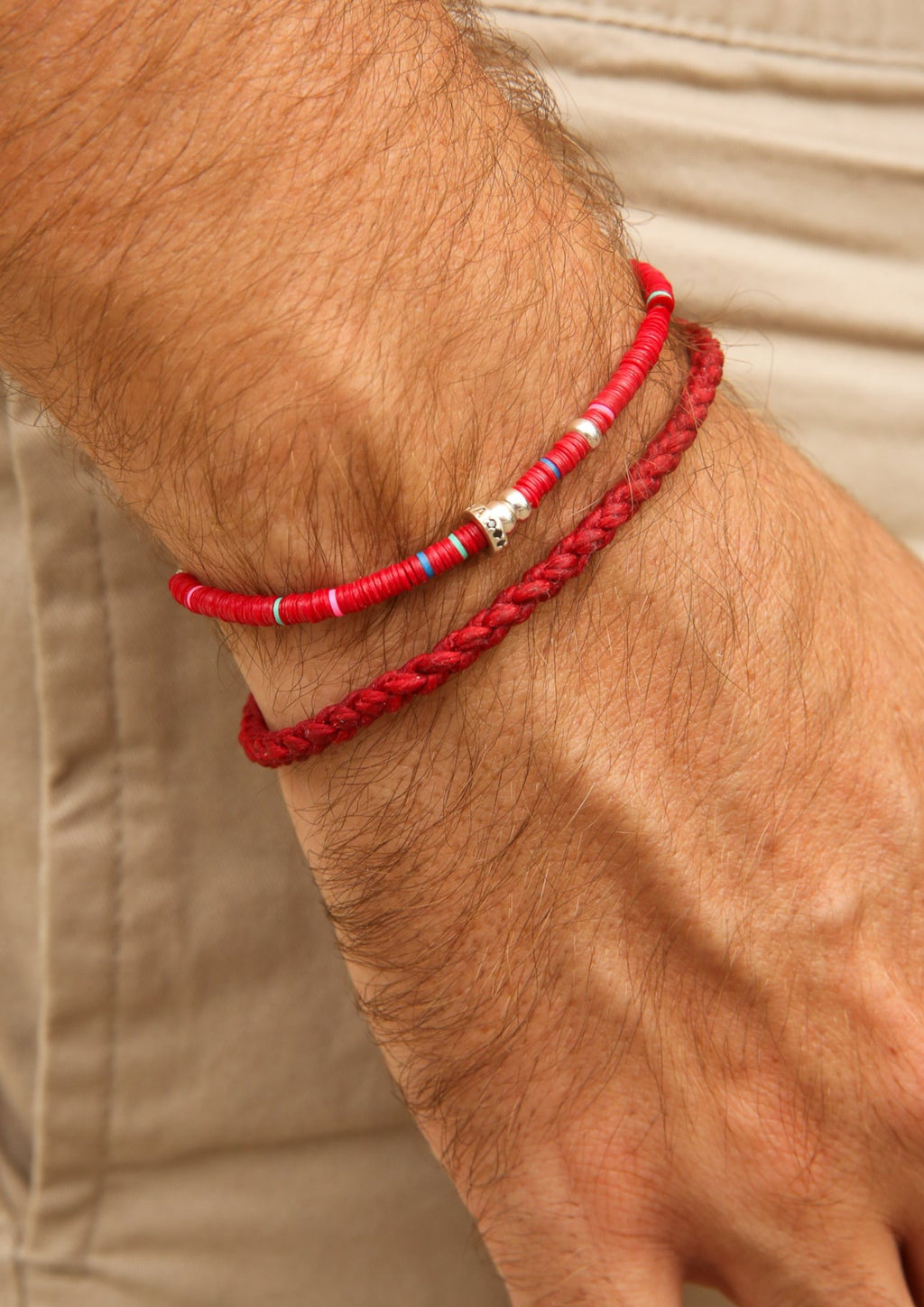 Diamond Beach Bracelet in Red