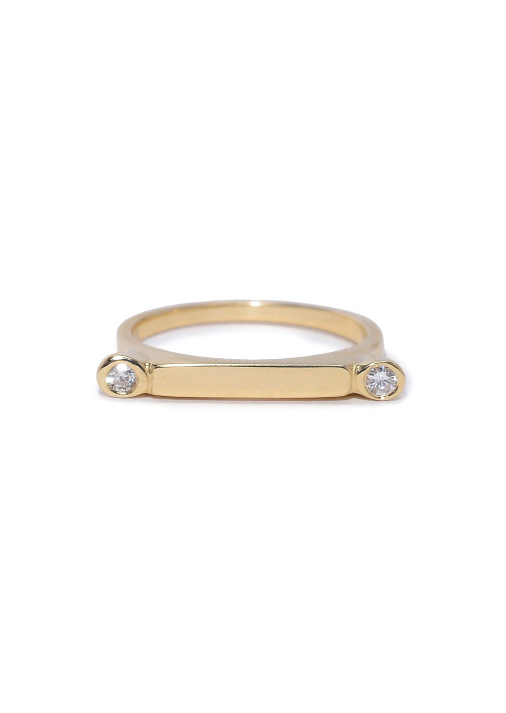 The Diamond Bar Stack Ring