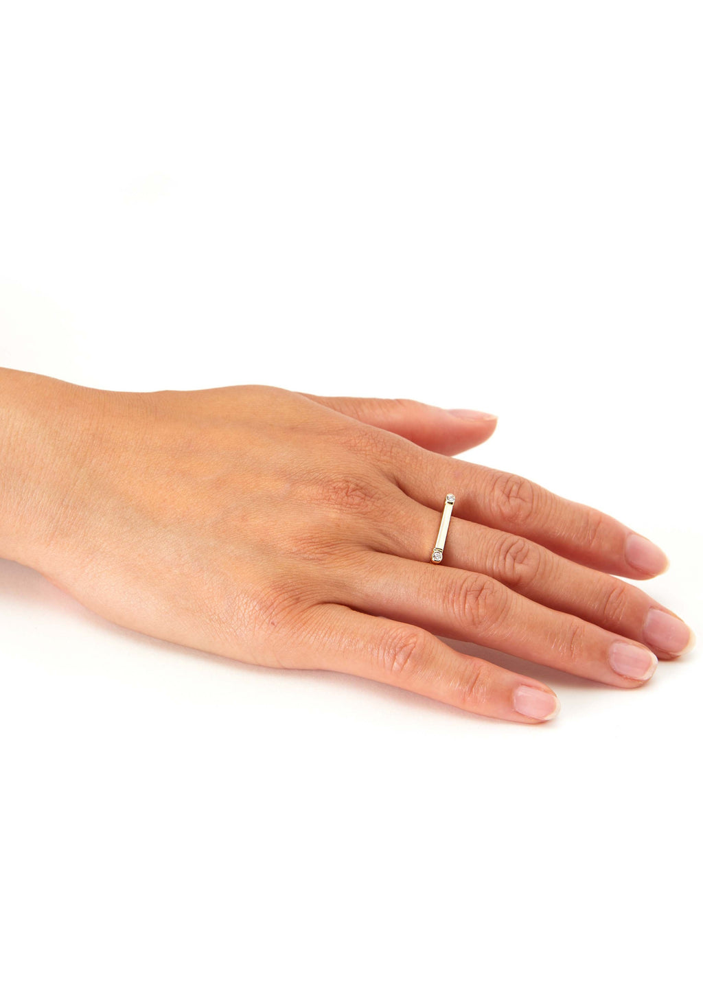 The Diamond Bar Stack Ring