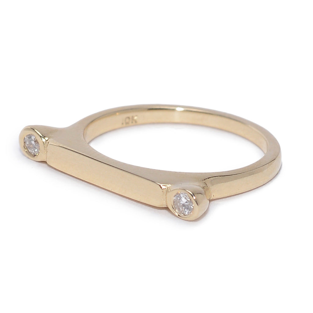 The Diamond Bar Stack Ring