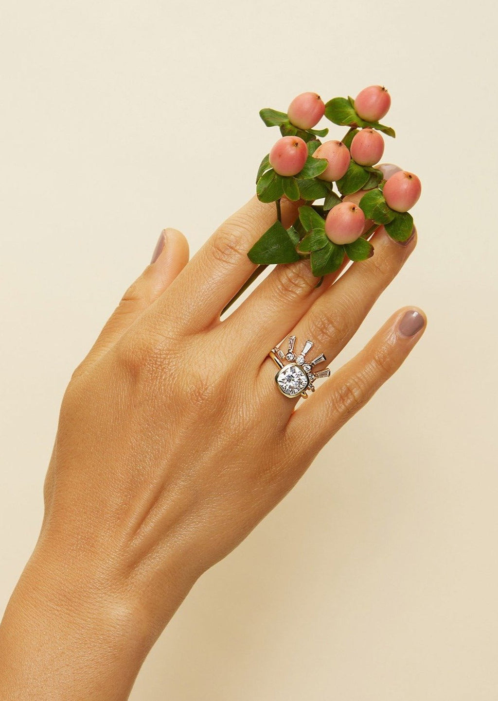 Cushion Cut Moissanite Engagement Ring