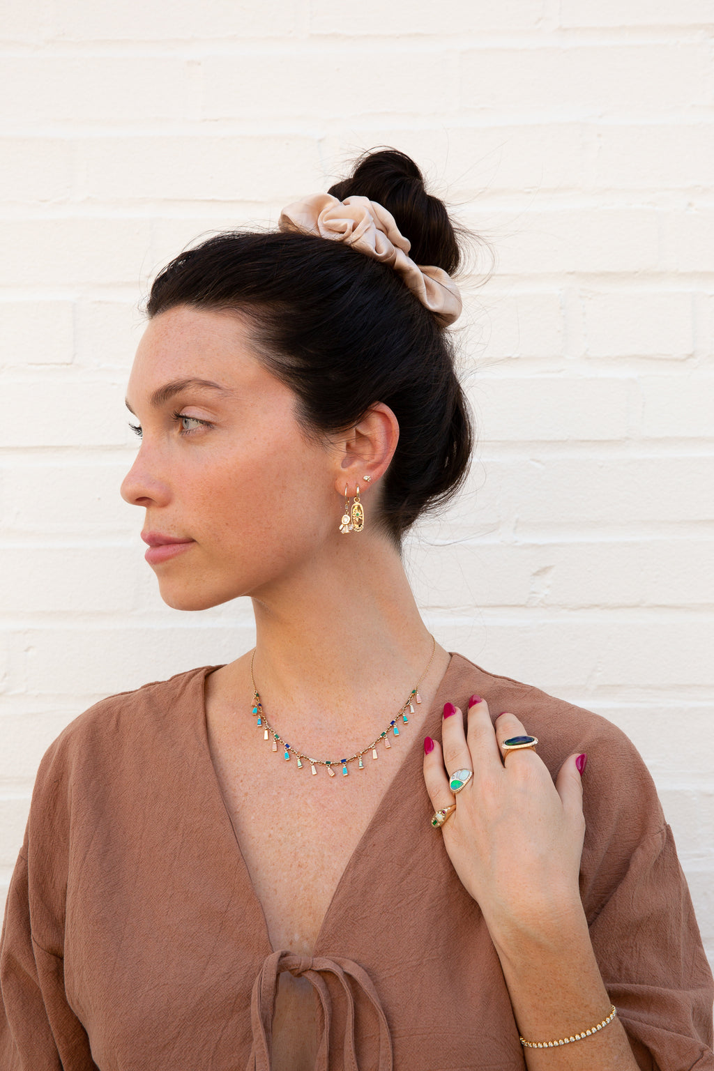 Nubia Abalone and Onyx Necklace
