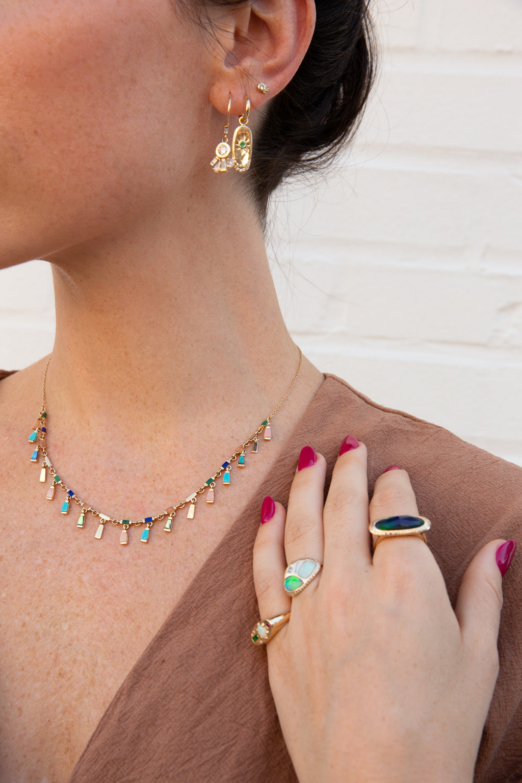 Nubia Abalone and Onyx Necklace