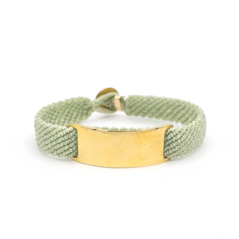 Scosha | ID BRACELET IN BRASS AND SAGE
