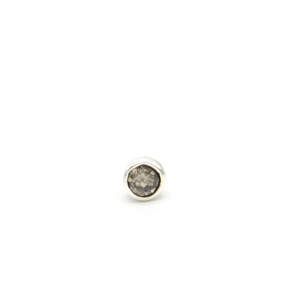 Champagne/Brown Diamond Stud in Sterling Silver