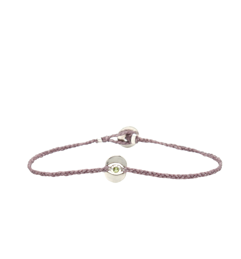 Double Moon Peridot in Lilac