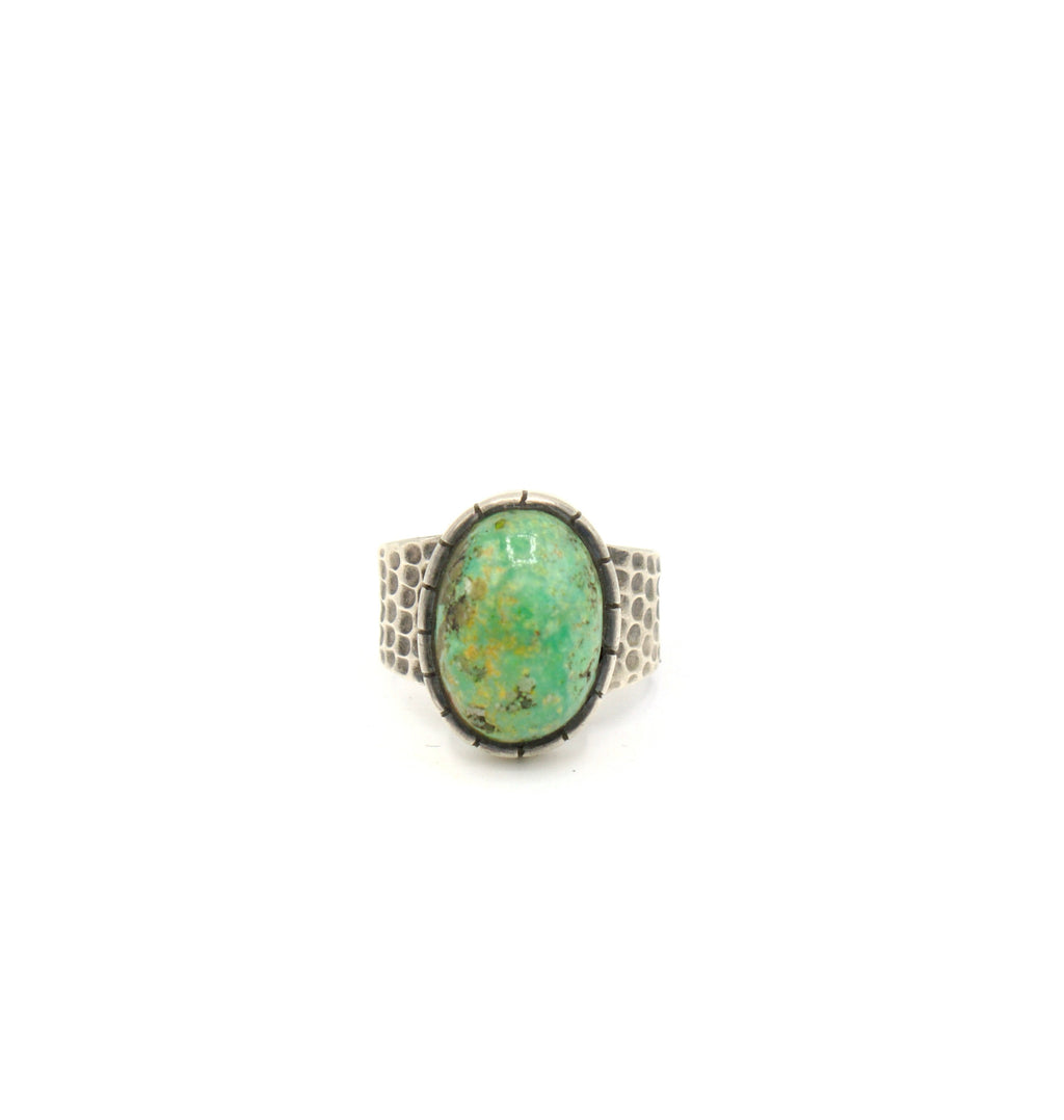 Sterling Silver Oval Large Turquoise Ring