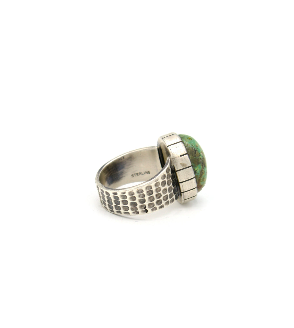 Sterling Silver Oval Large Turquoise Ring