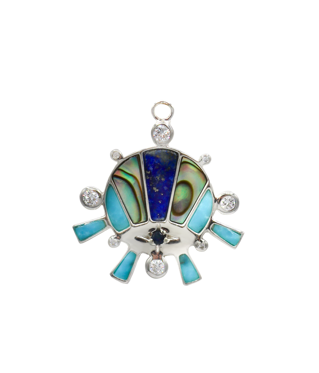The Aurora Borealis Charm in Sterling Silver