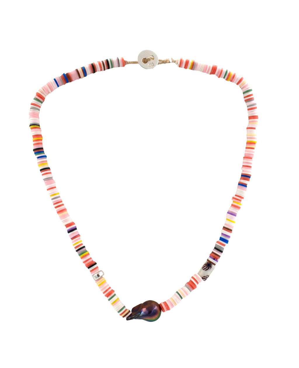 Far Away Black Pearl Necklace in Pink