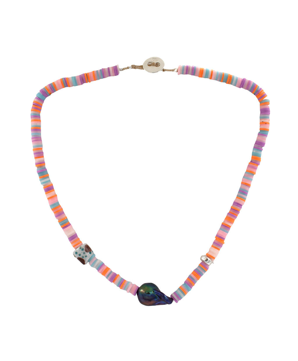 Far Away Black Pearl Necklace in Pink