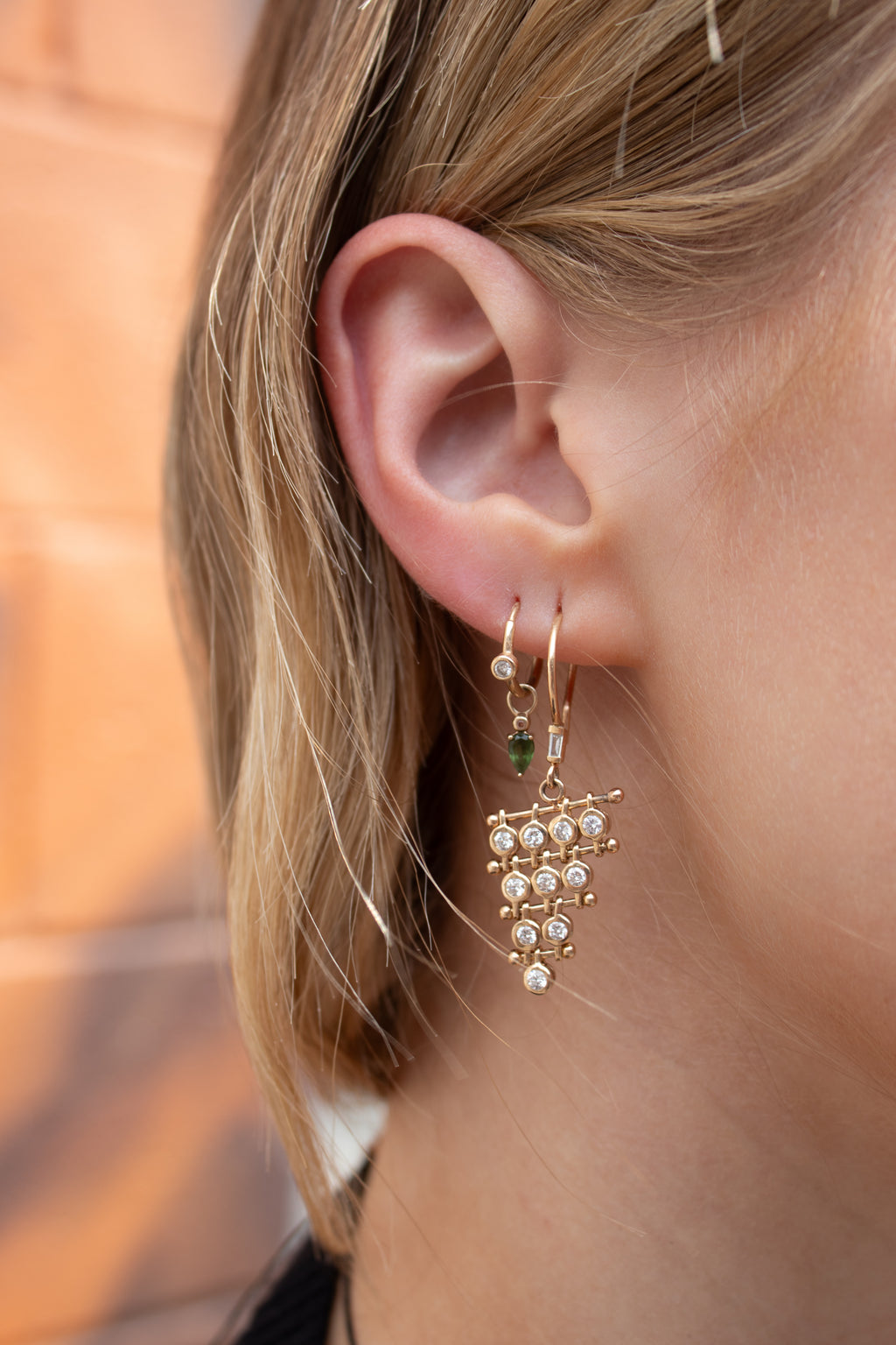 Cascading Diamond Diadem Drop Earrings