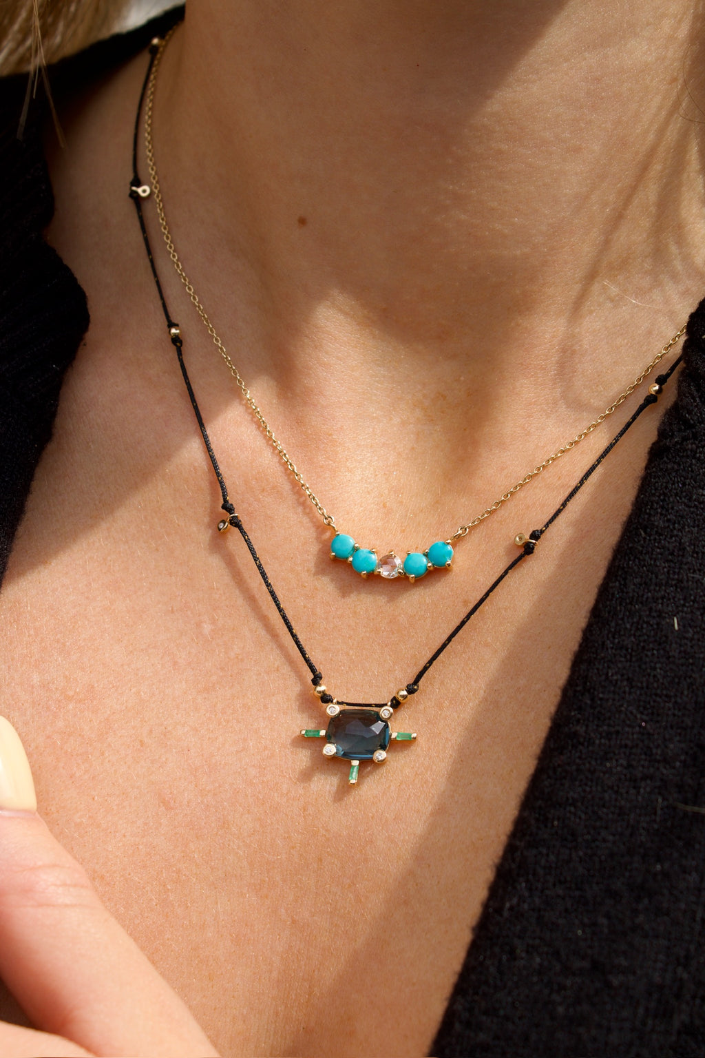 The Juno Fairy Necklace with Blue Topaz