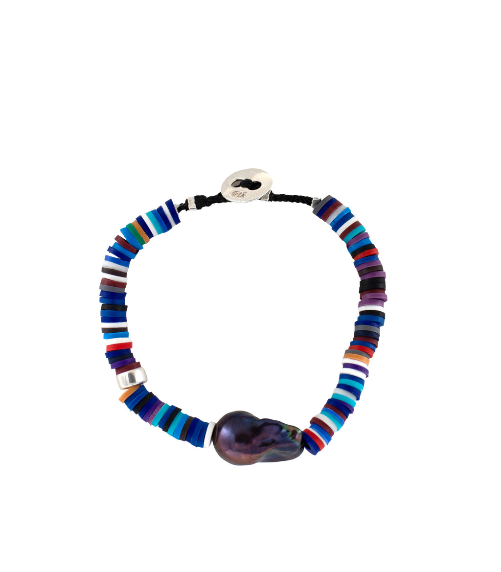 Far Away Black Pearl Bracelet in Blue