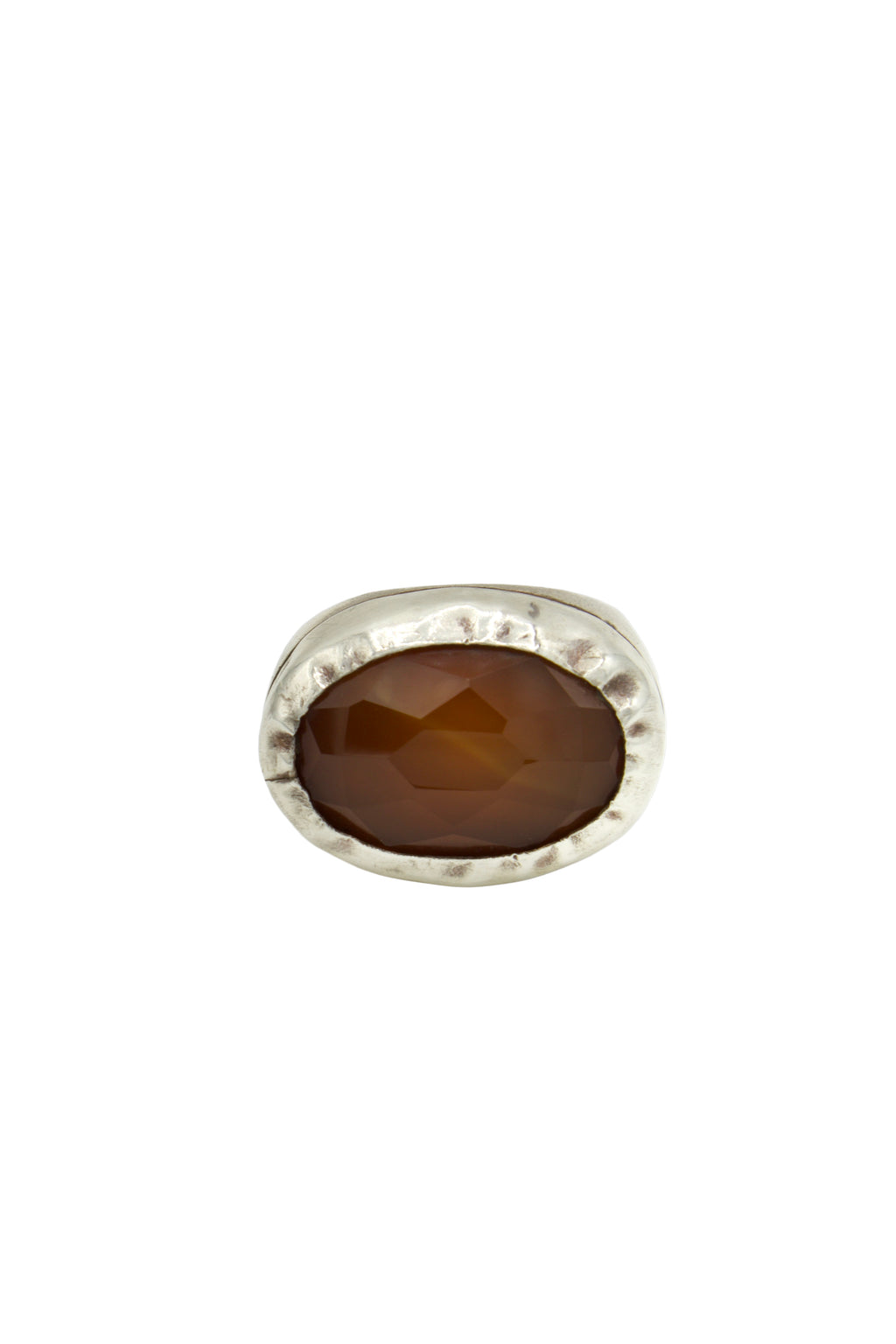 Red Agate Sterling Silver Ring