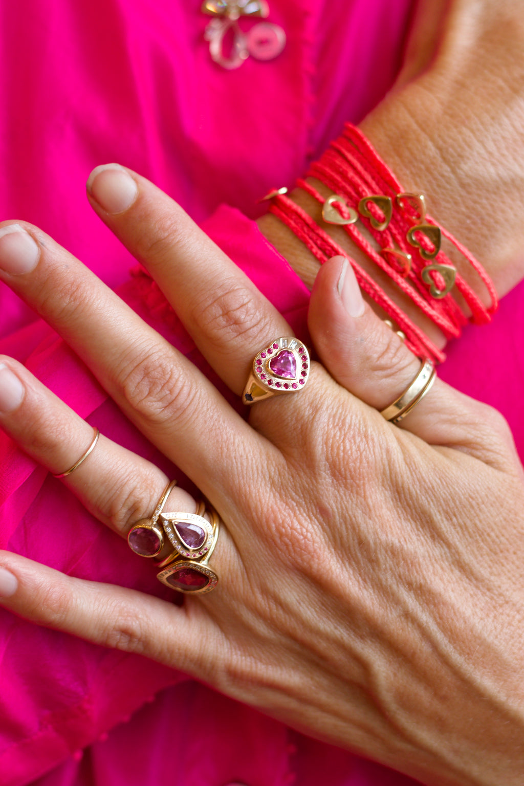 The Corazon Ring with Pink Topaz