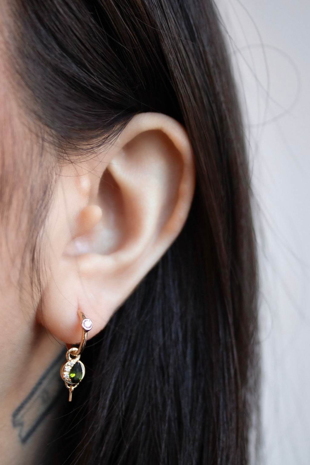 Nectar Charm with Green Tourmaline