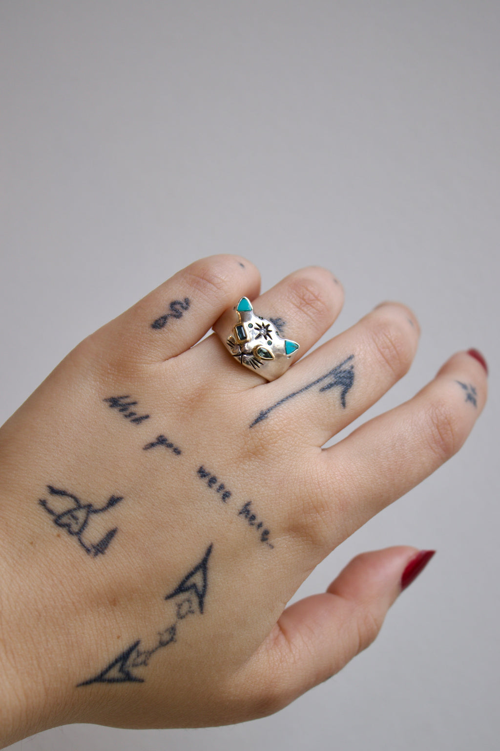 The Blue Wildcat Ring in Sterling Silver and 10K Gold