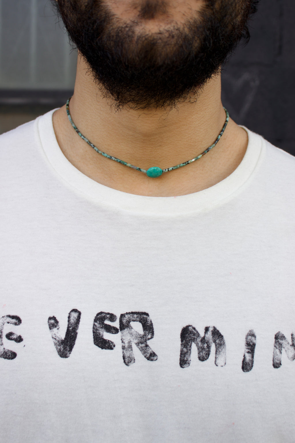 Far Away Turquoise Heishi Bead Necklace