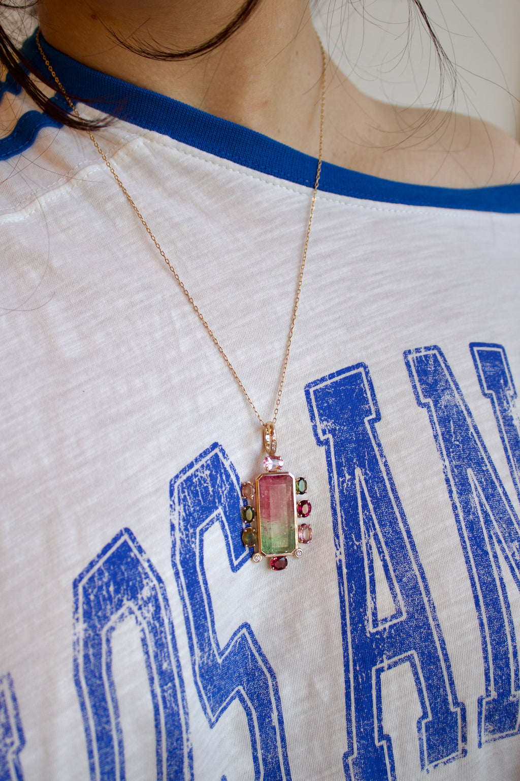 Watermelon Tourmaline Pendant