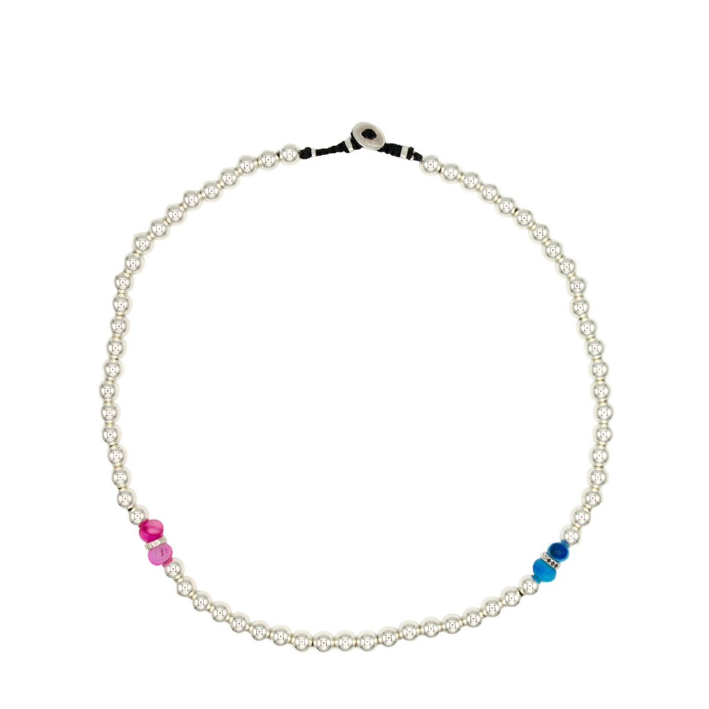 Give Me Silver and Candy Necklace