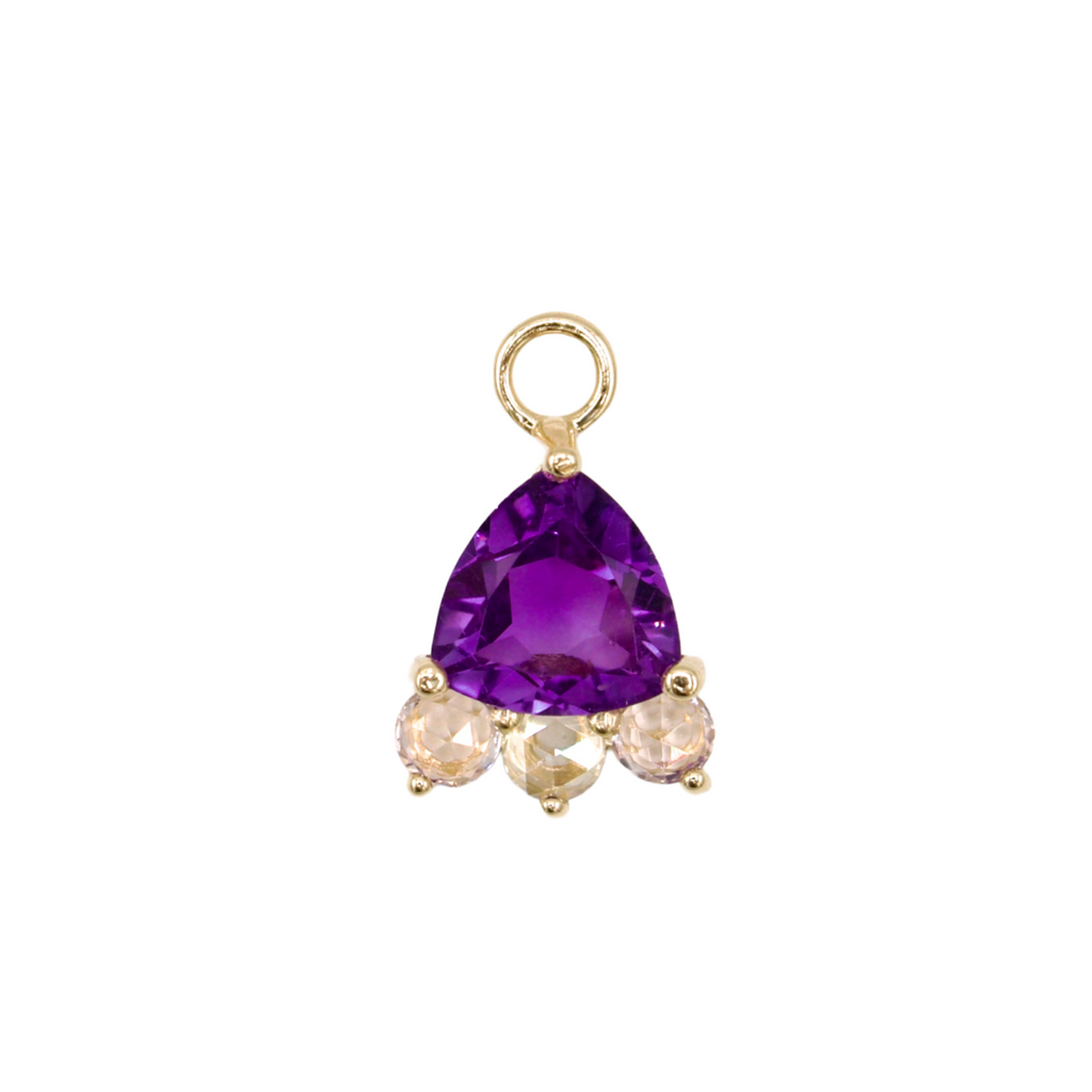 Bia Charm in Amethyst , Morganites and Diamond