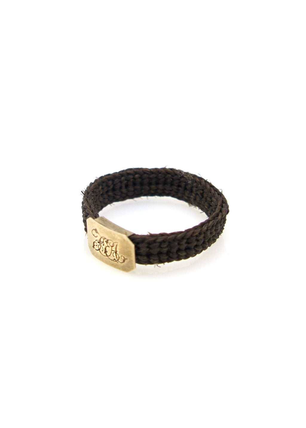Victorian 9K Gold Braided Mourning Ring