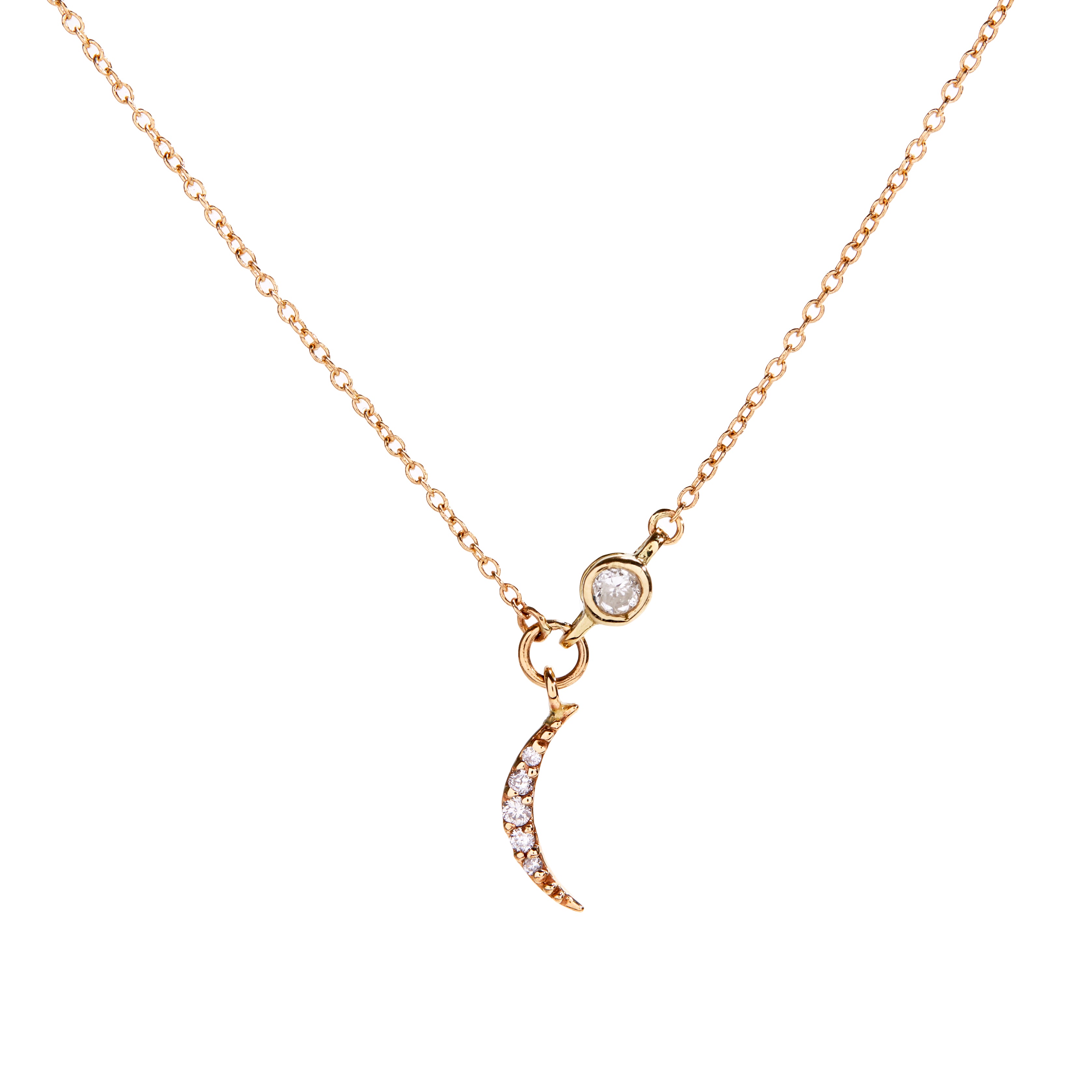 【STONEHENgE】DAL〜Rose Gold Moon Necklace SC1736~ネックレス STONEHENgE】DAL〜14K Two Crescent Moons Necklace SA24A63T