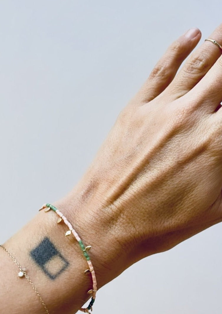 Fairy Wings Bracelet in Pink and Green