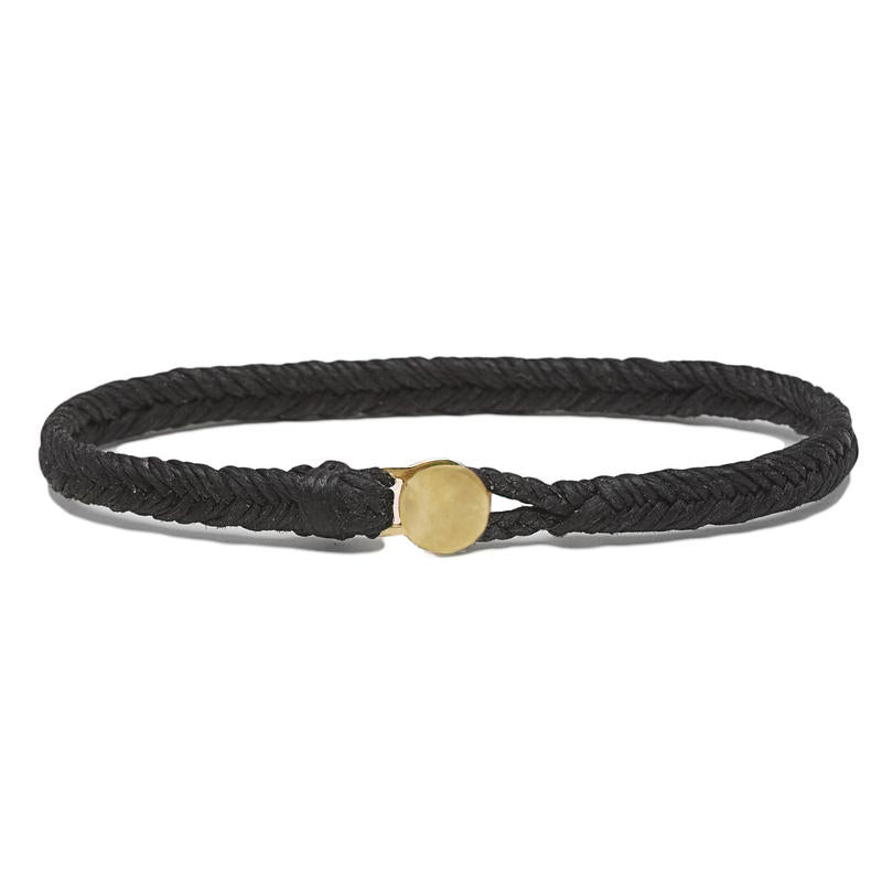 Classic Fishtail Button in Black in Brass