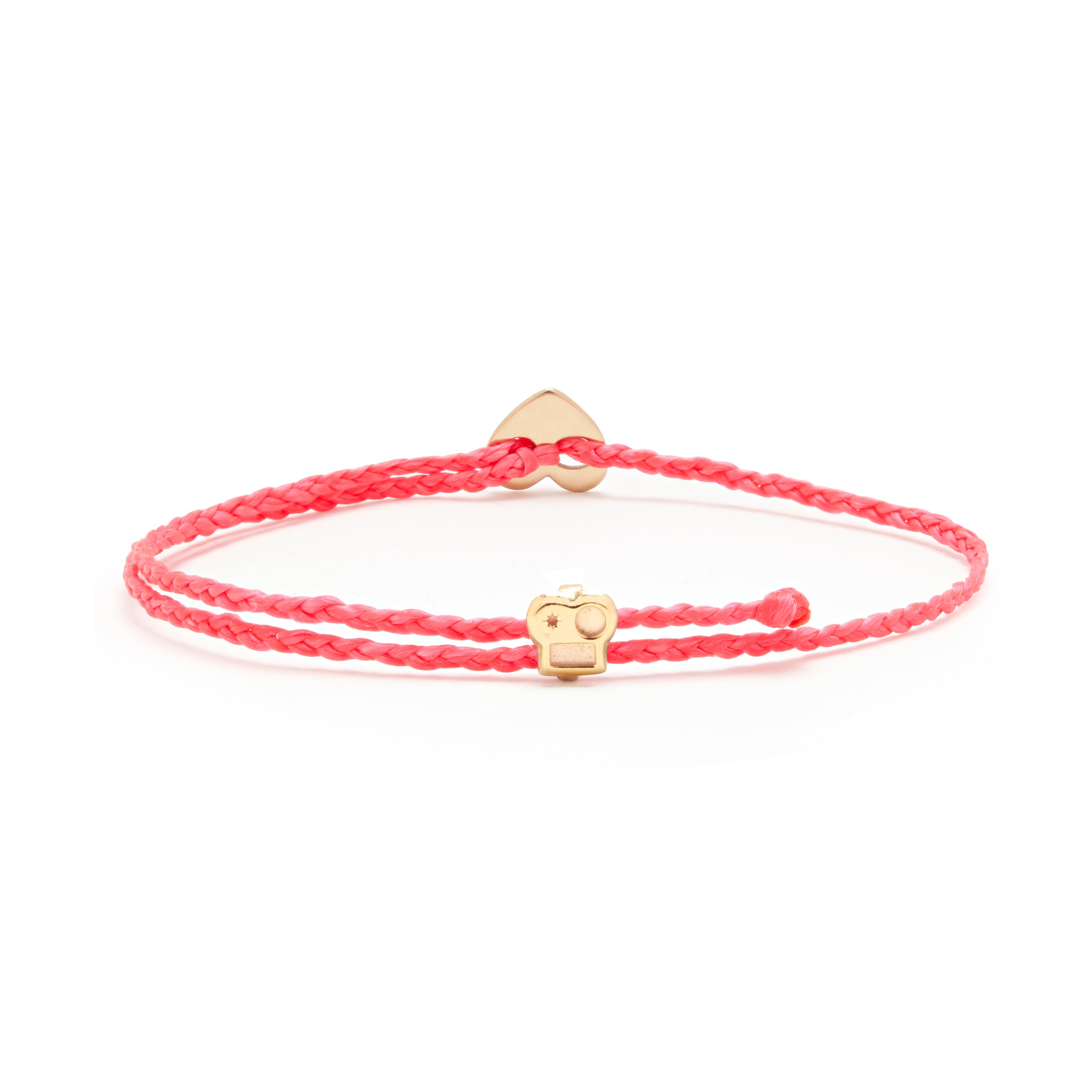Scosha | Signature Heart Button Bracelet in Fuchsia