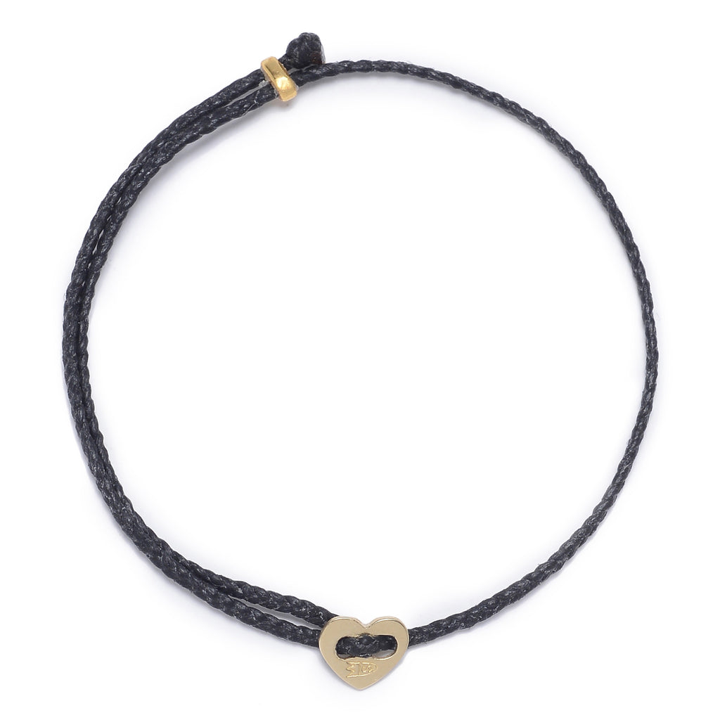 Signature Heart Bracelet in Black