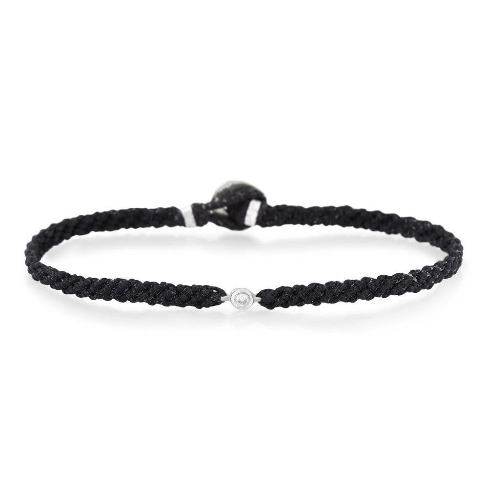 Classic Diamond Bracelet in Black & Silver