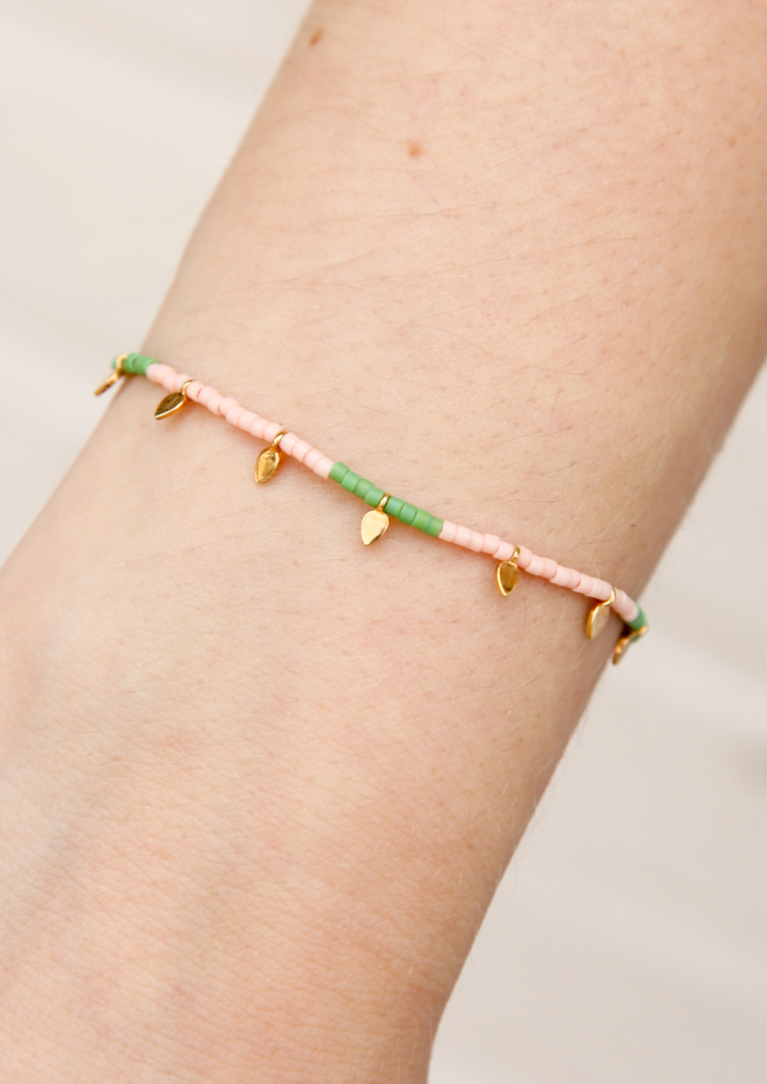 Fairy Wings Bracelet in Pink and Green