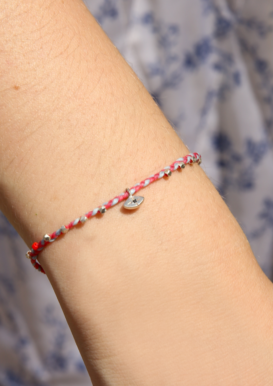 Easygoing Eye Charm Bracelet in Silver