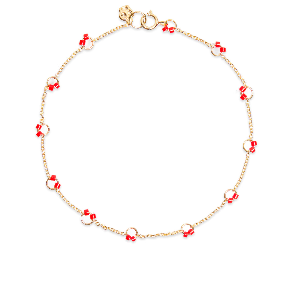 Cha-Cha Anklet  in Red