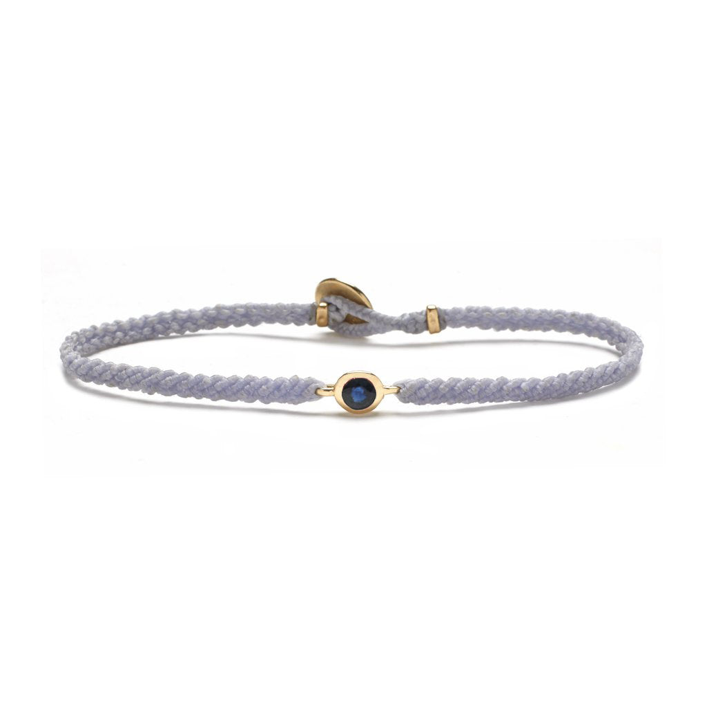 Candy Macrame Bracelet in Lavender with Blue Sapphire