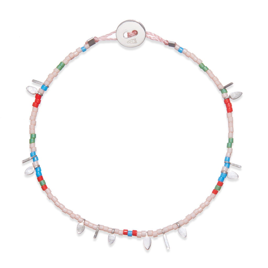 Beaded Party Bracelet in Silver
