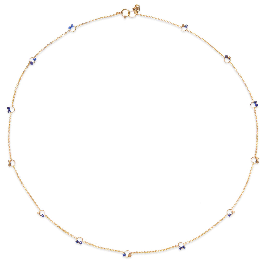 Indigo Beaded Necklace
