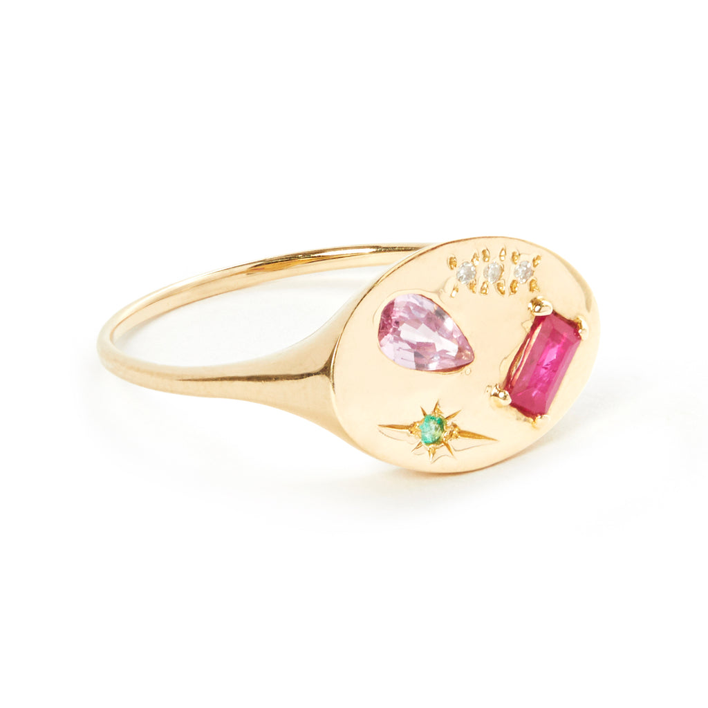 Pink Night Market Signet Ring